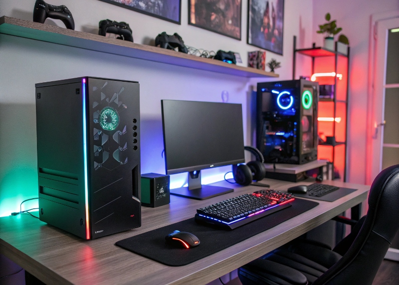 fotografia generada con ia de un ordenador a punto para el apartado de servicio de reparacion de ordenadores en las palmas